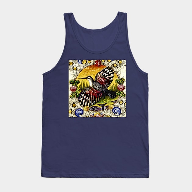 Illuminated Beauty: A Medieval Bird and the Exquisite Margins of Artisanal Craftsmanship Tank Top by AlienMirror